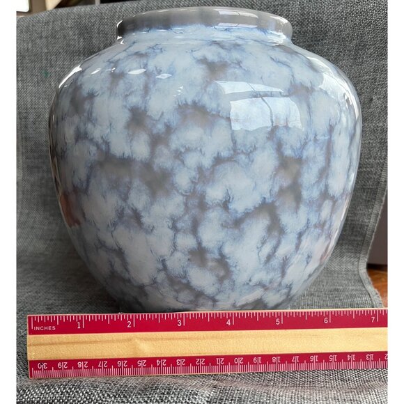 Gorgeous Ceramic Pot Sky Blue, Stormy Gray and Cloud White - Picture 4 of 13